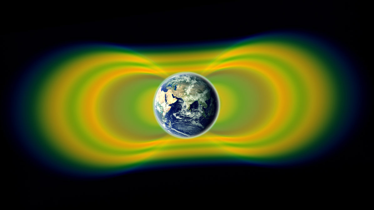 NASA spacecraft discover a third radiation belt surrounding Earth. NASA spacecraft discover a third radiation belt surrounding Earth.