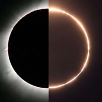 Hybrid solar eclipse - Image Credit & Copyright: Left: Fred Espenak – Right: Stephan Heinsius Hybrid solar eclipse - Image Credit & Copyright: Left: Fred Espenak – Right: Stephan Heinsius