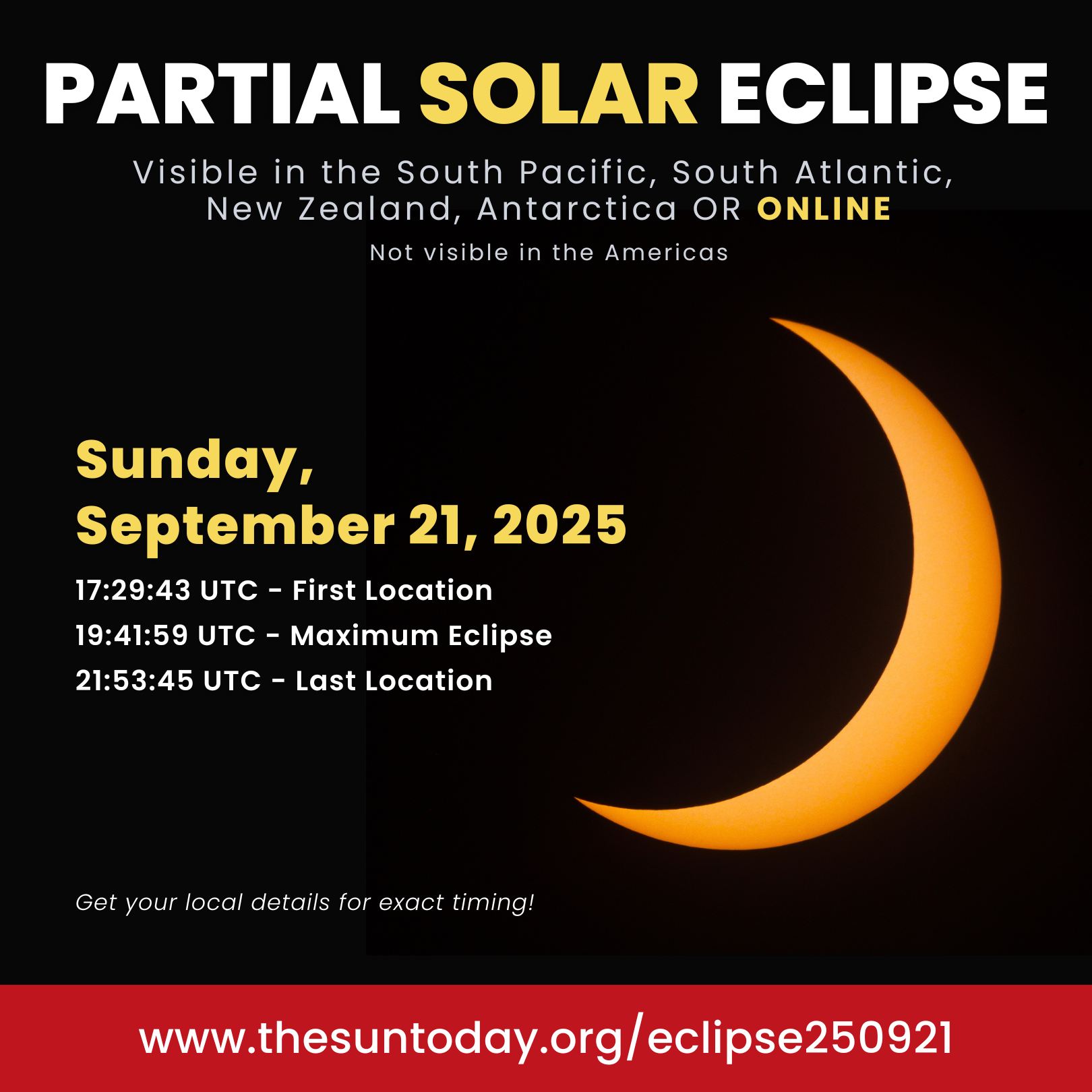Partial Solar Eclipse — September 21, 2025 Partial Solar Eclipse — September 21, 2025