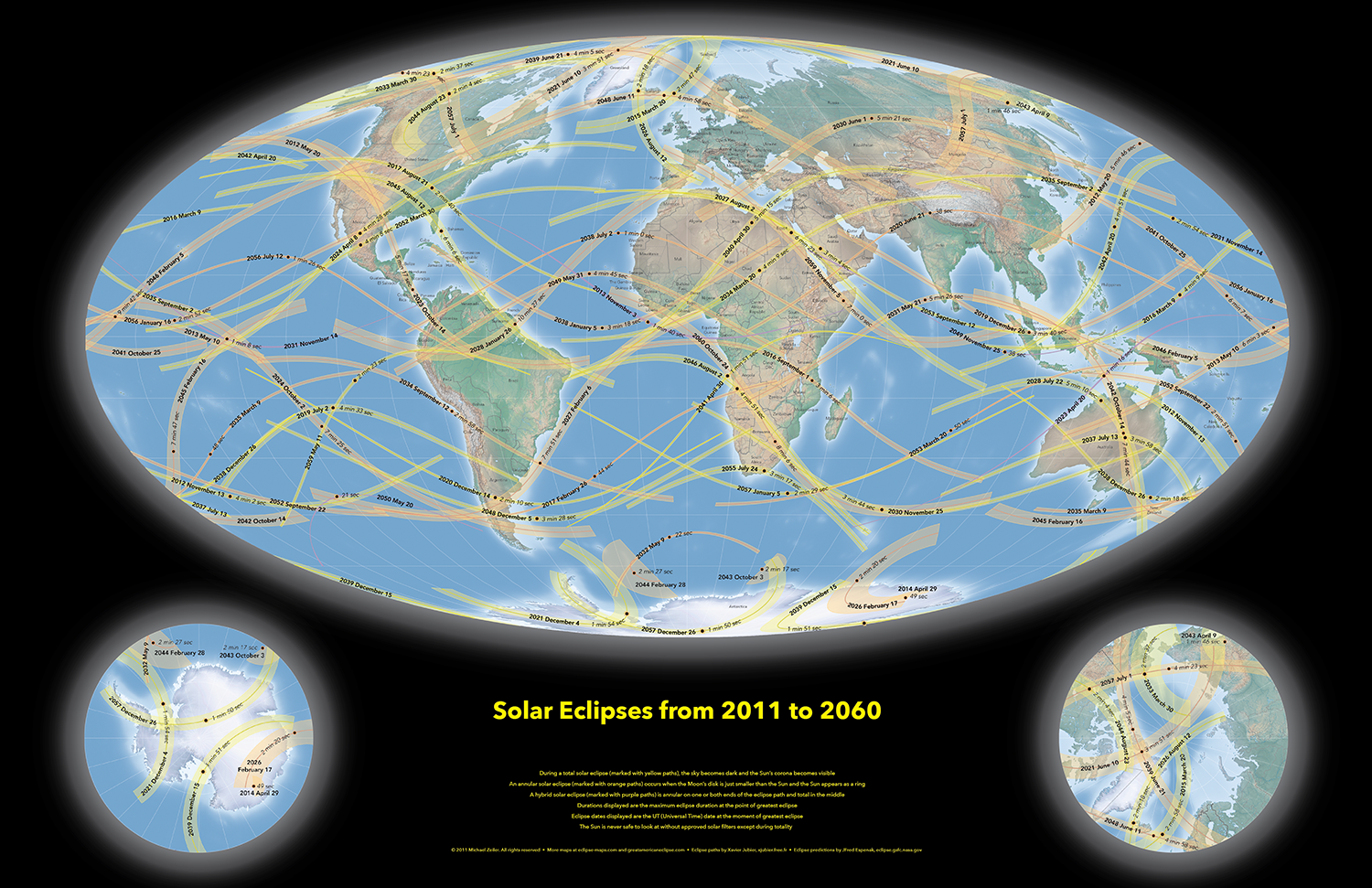 CREDIT: www.greatamericaneclipse.com - All the total solar eclipses 2011 to 2060 CREDIT: www.greatamericaneclipse.com - All the total solar eclipses 2011 to 2060