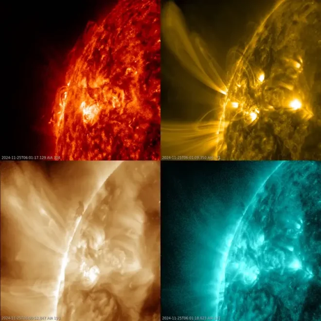 [Alex on EARTHSKY.ORG] Sun activity archive for October 2024. A daily record of flaring, big filaments and prominences, and other sorts of activity, on our local star.